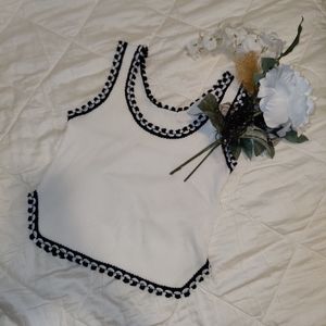 contrast trim tank top